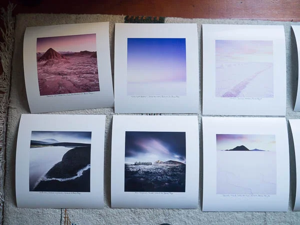 Some printed contenders for the exhibition.