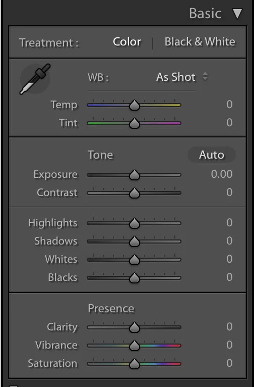By adding contrast and saturation at the very beginning of your editing session, you can lead your image down the wrong road. Lightroom's ordered panels that suggest a workflow encourage 'baking in' global edits at the very start of your editing session. Something I wouldn't recommend, unless you know you need to brighten / darken an image. But trying to achieve 'final contrasts and luminance here' is a bad approach.