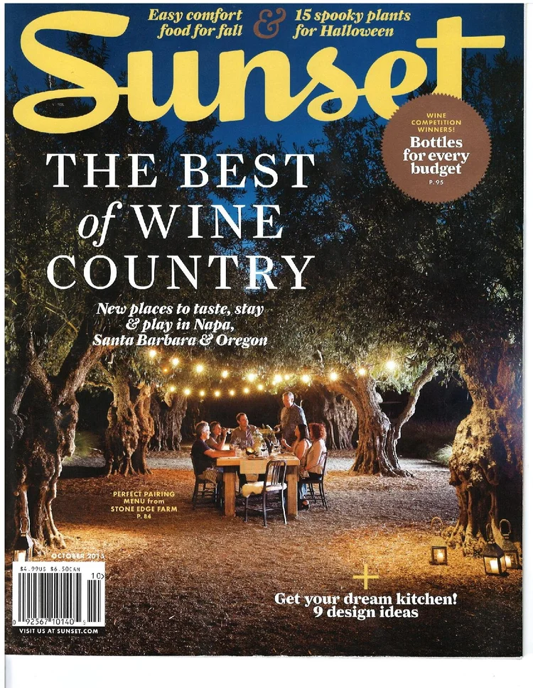 Sunset Magazine: October 2016 Cover — FALLING WATERS LANDSCAPE