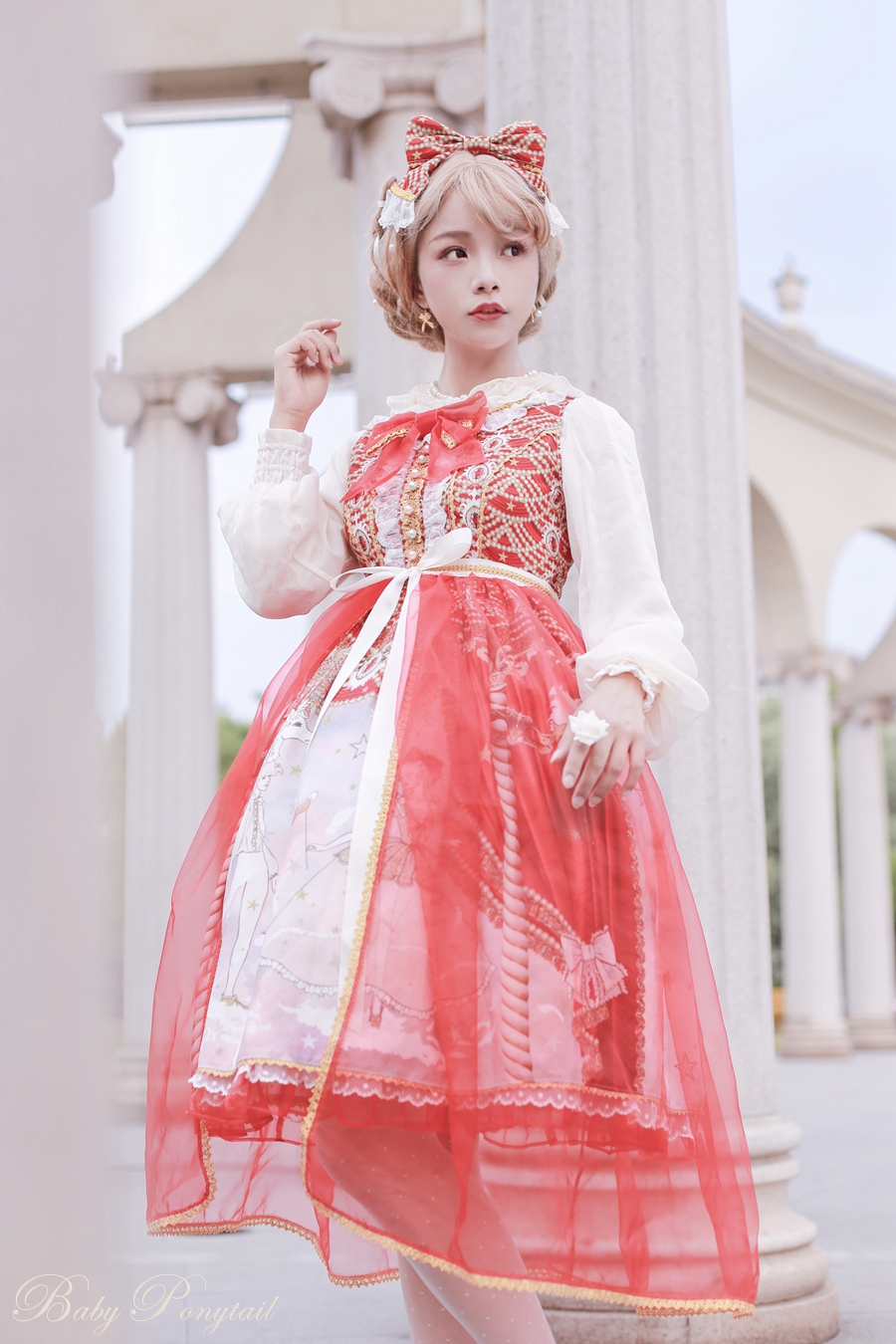 Baby Ponytail Masquerade Ballet Red JSK_谢安然_03.jpg