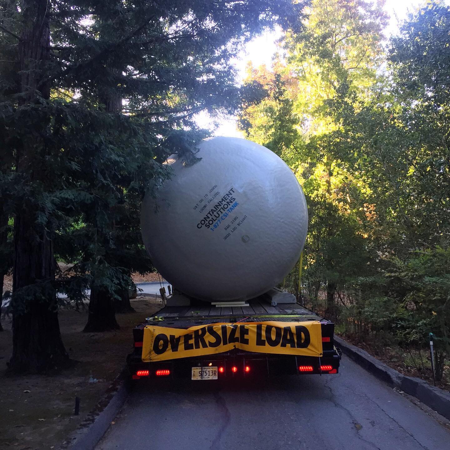 This is just one of three massive 10,000 gallon tanks for rain water retention to irrigate one of our NorCal projects. #30,000gallons #sustainabledesign #leed #irrigation @watersprout_  @buildmarrone