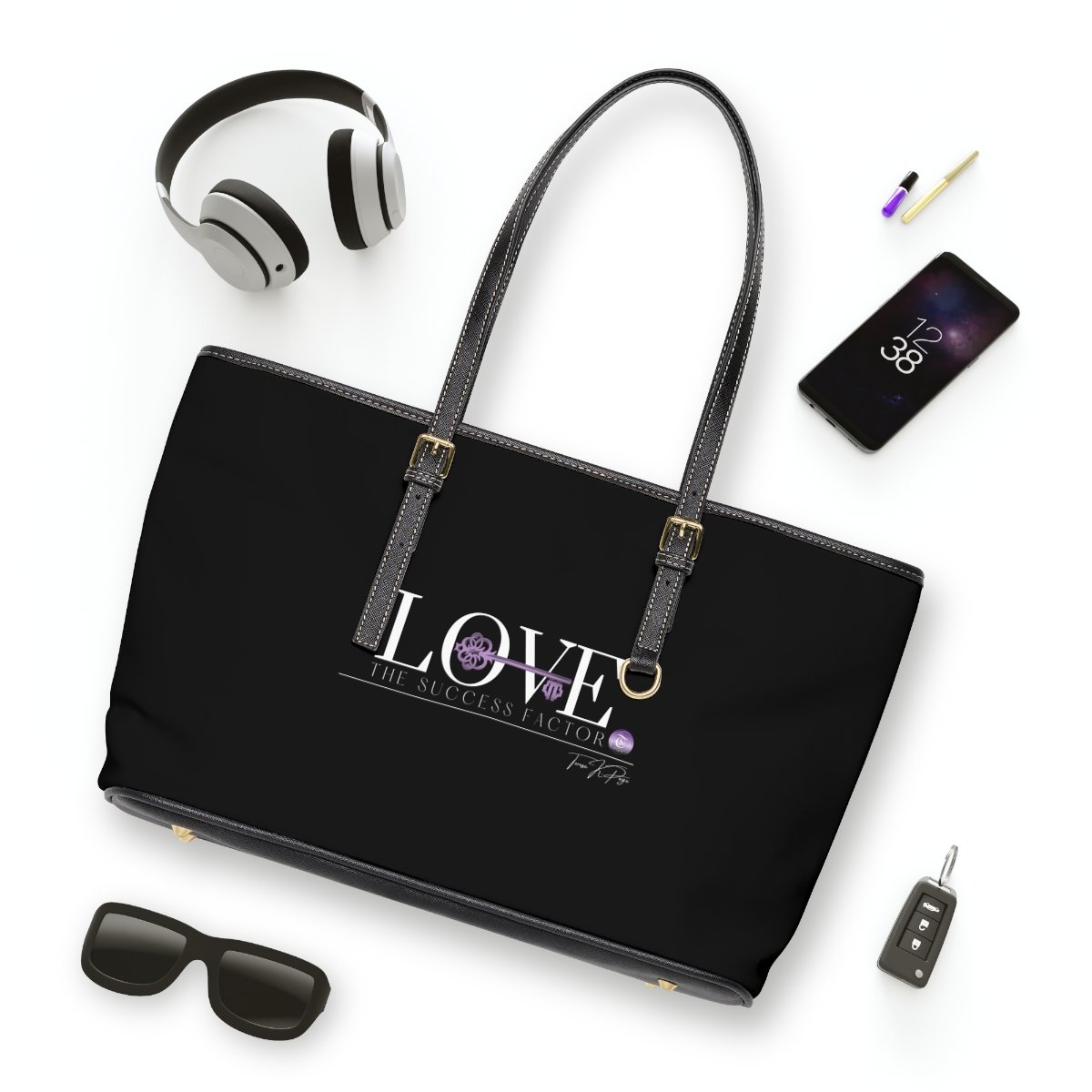 Love The Success Factor Leather Shoulder Bag - Midnight Edition