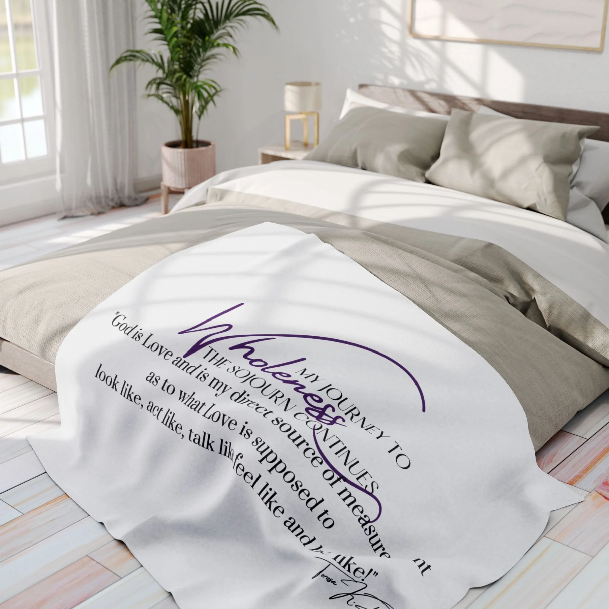 "God's Love Is My Direct Source" Arctic Fleece Blanket