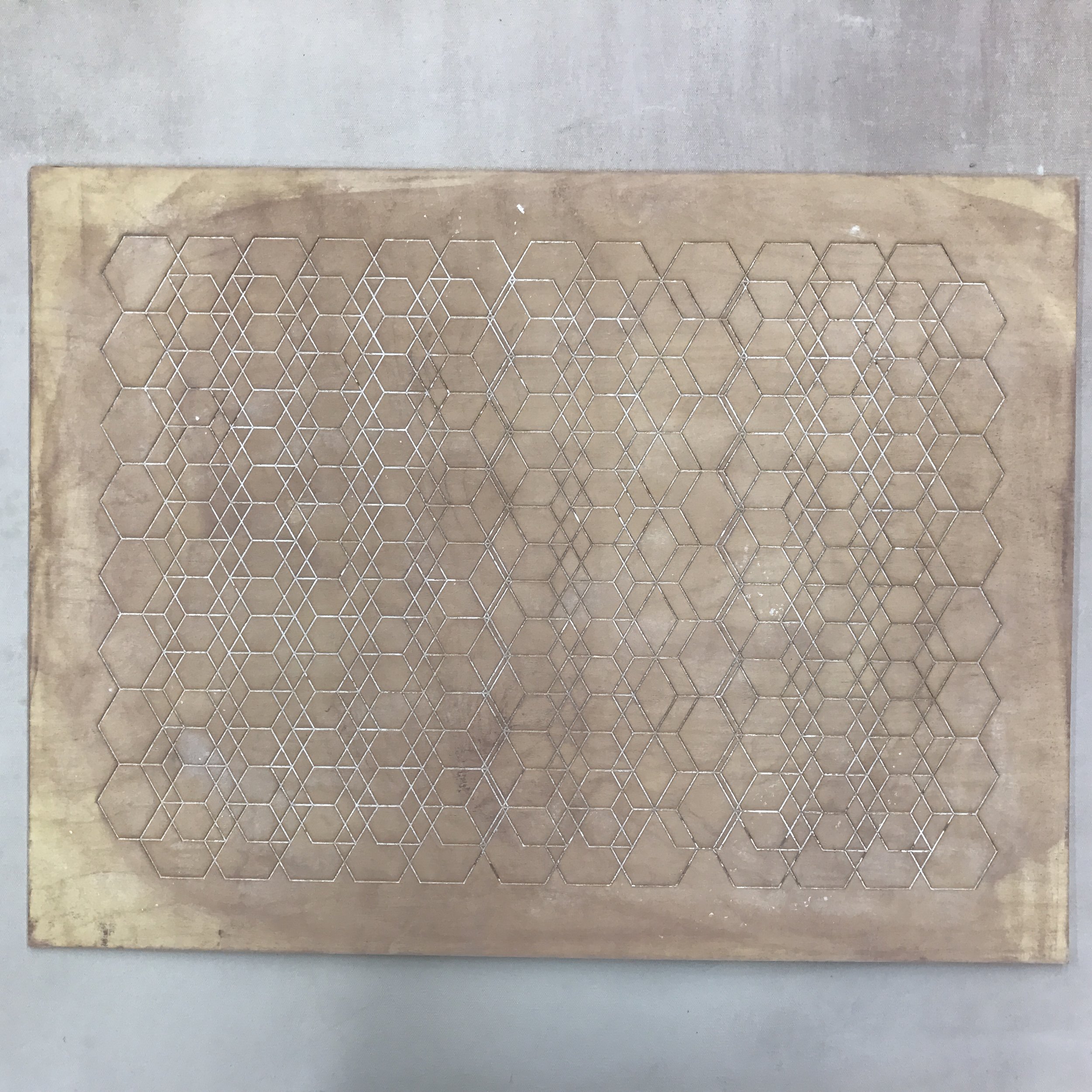 Laser etched wood as a press mold
