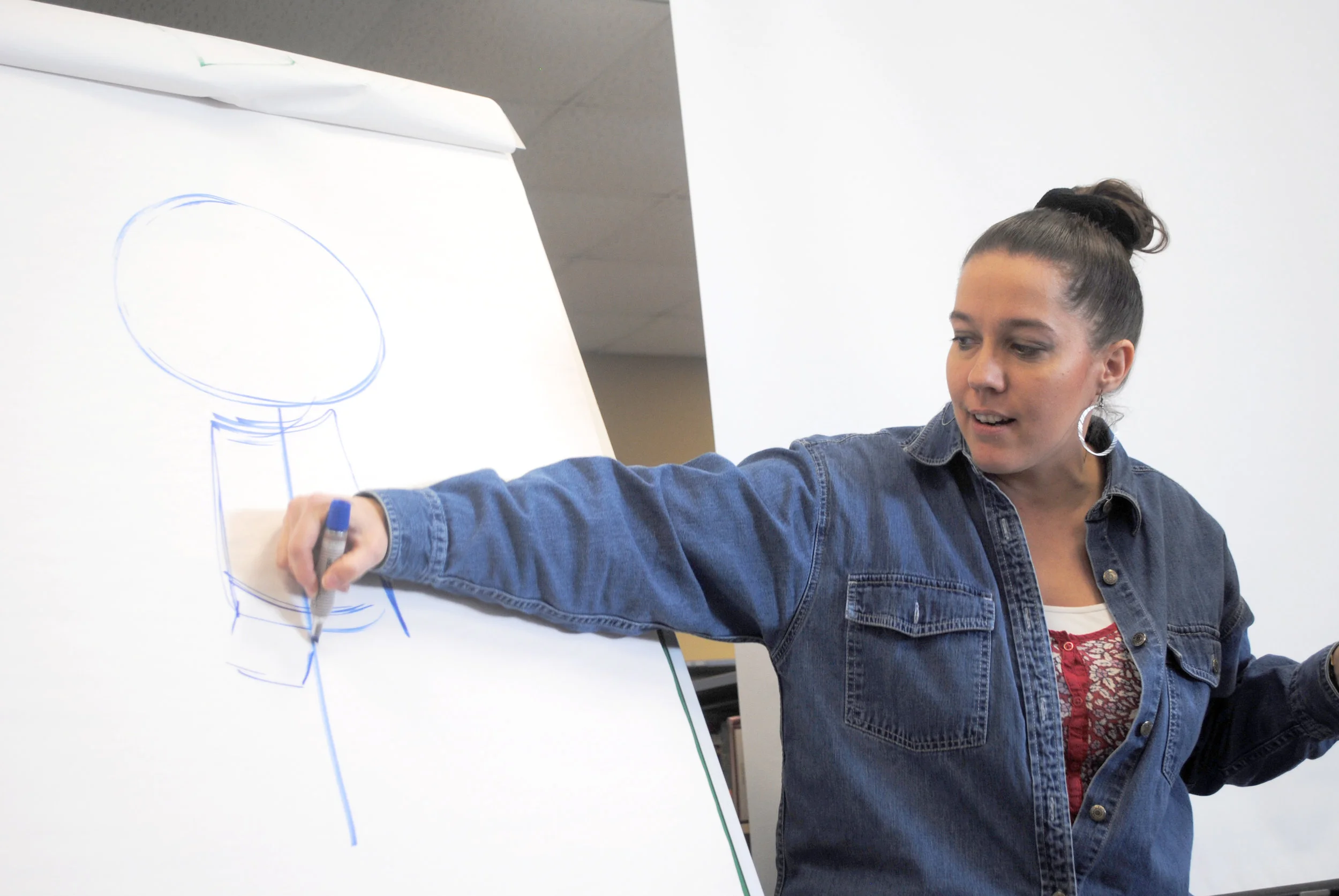 Drawing Demo during a school visit