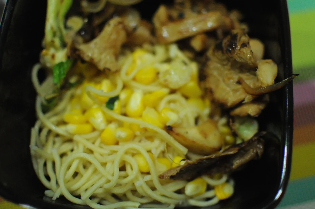 Add the oyster mushroom mix