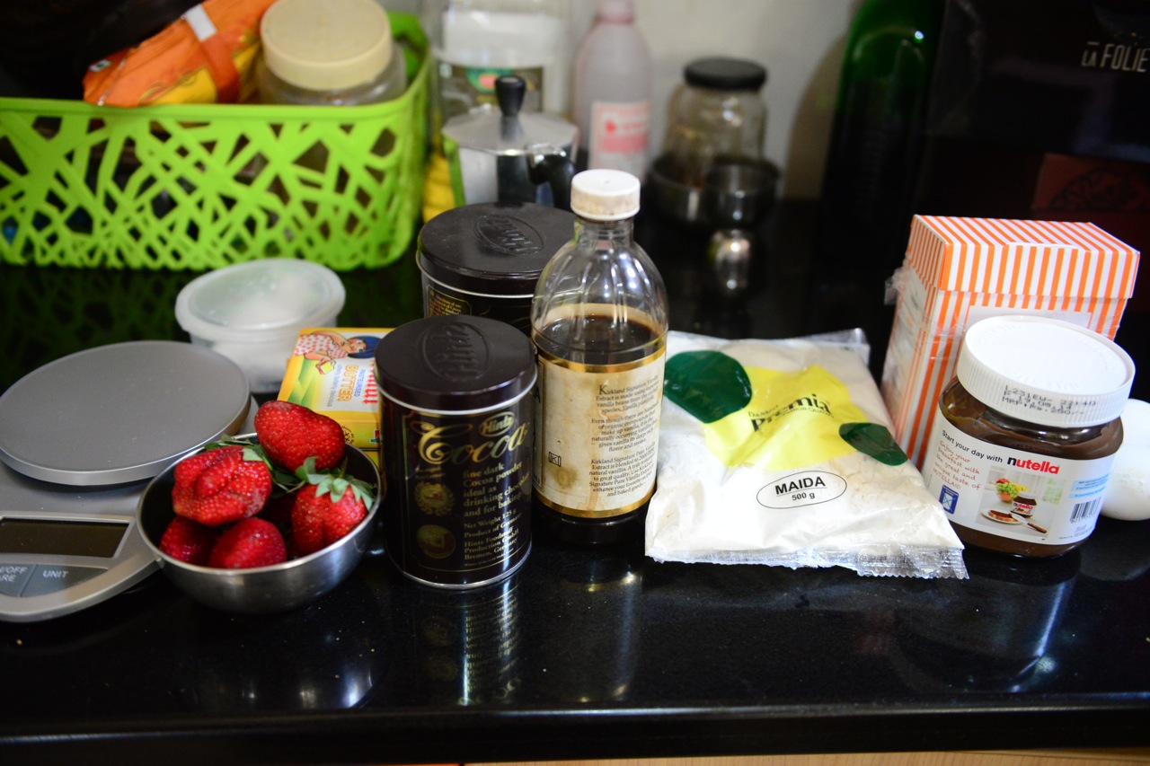 The ingredients all lined up. 