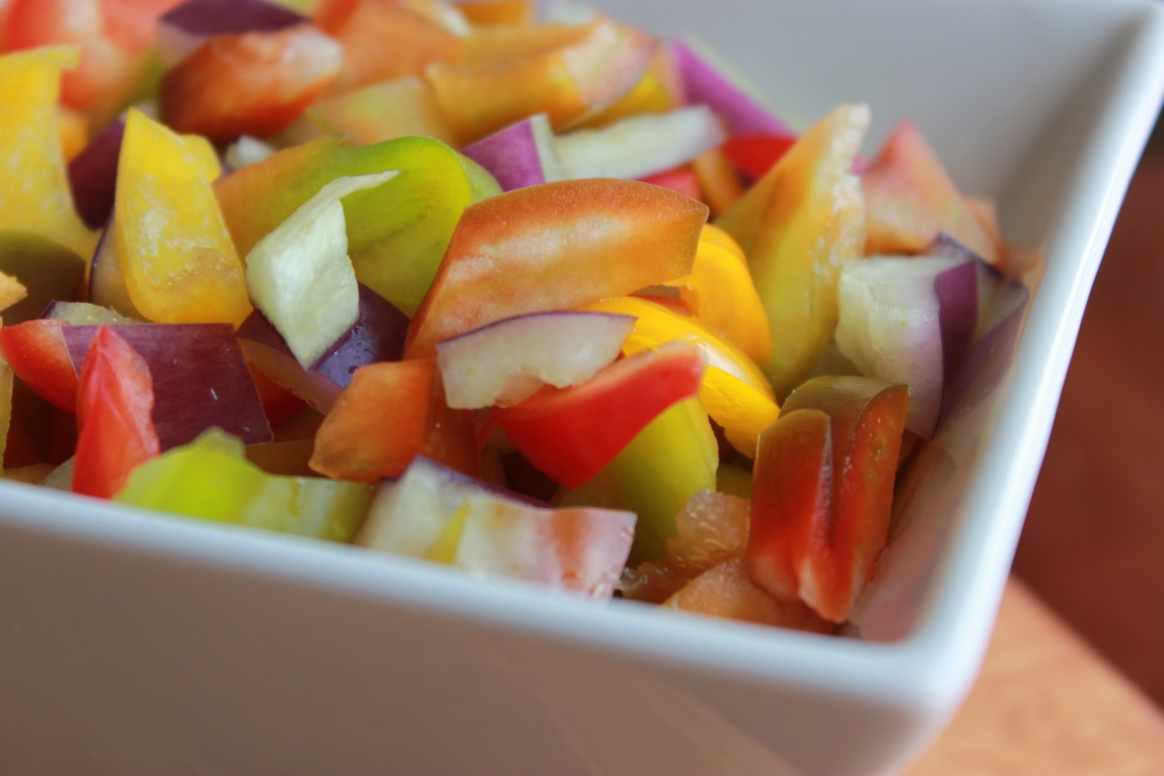 Lentil Black Bean Bell Pepper Salad w:Tomatillo Sauce | Living Minnaly05.jpg