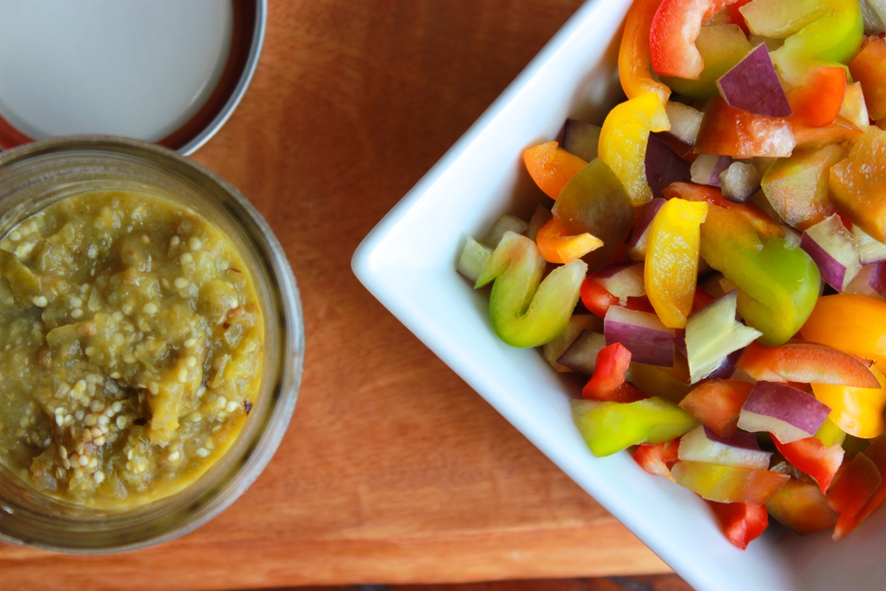 Lentil Black Bean Bell Pepper Salad w:Tomatillo Sauce | Living Minnaly07.jpg