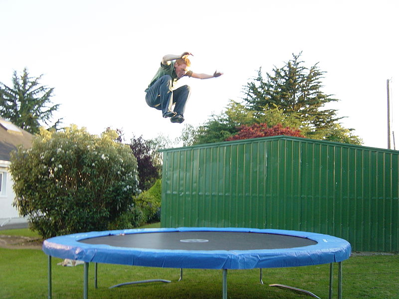 Imagine your muscle as being this trampoline. This dude about to jump on it is akin to your bouncing. Image source