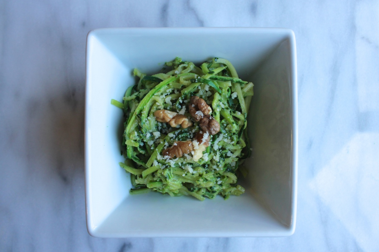 Zucchini Pasta with Kale Walnut Pesto | Living Minnaly08.jpg