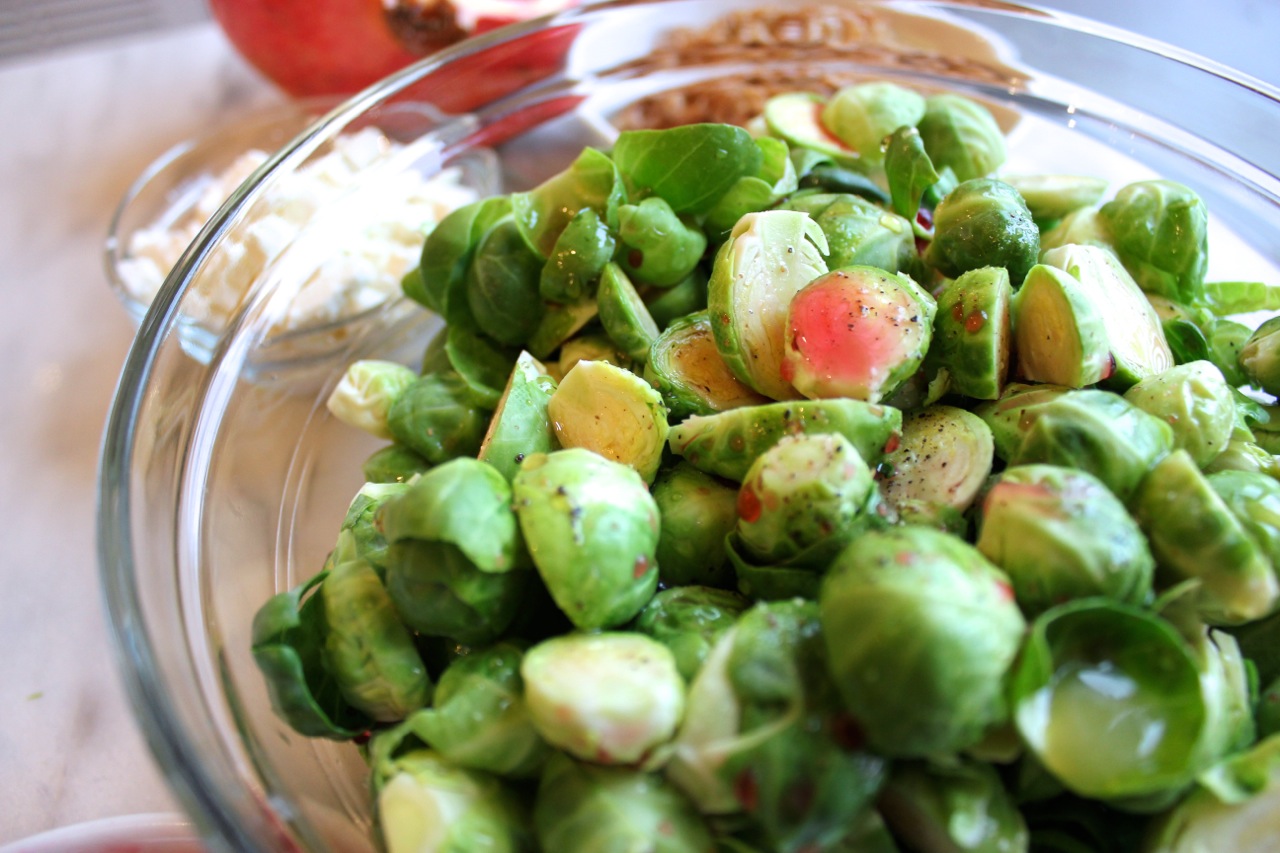 Roasted Brussel Sprouts w:Pomegranate, Feta, and Farro | Living Minnaly09.jpg