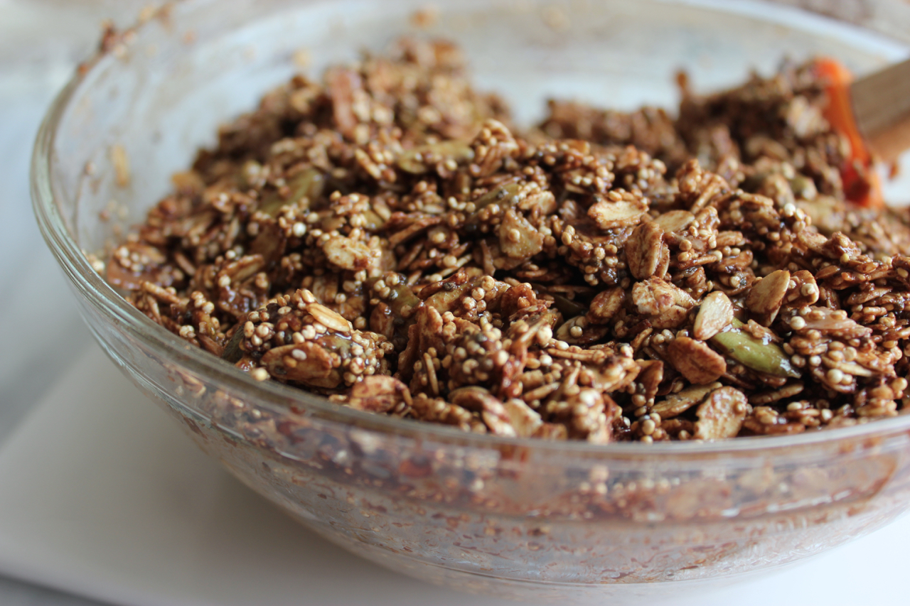 Chocolate Coconut Quinoa Granola | Living Minnaly05.jpg