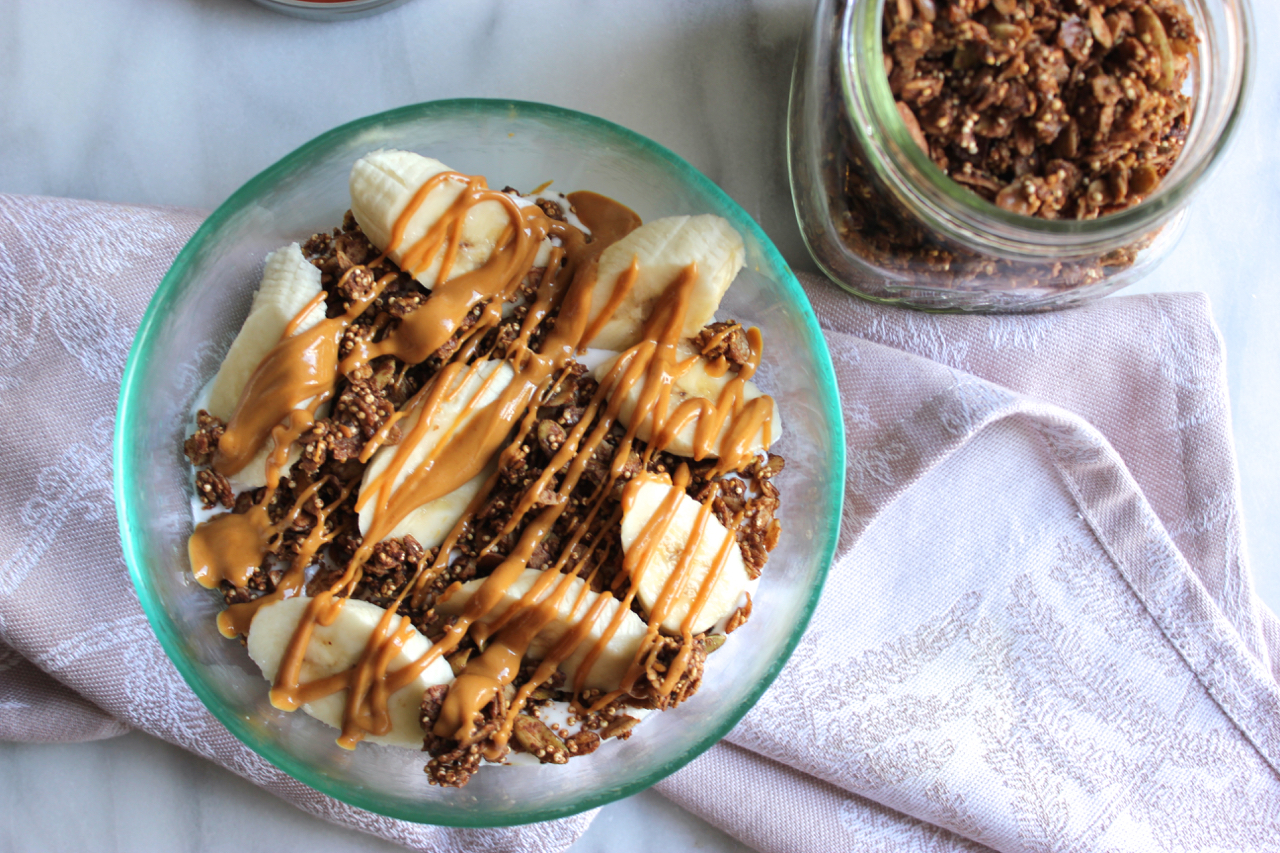 Chocolate Coconut Quinoa Granola | Living Minnaly06.jpg