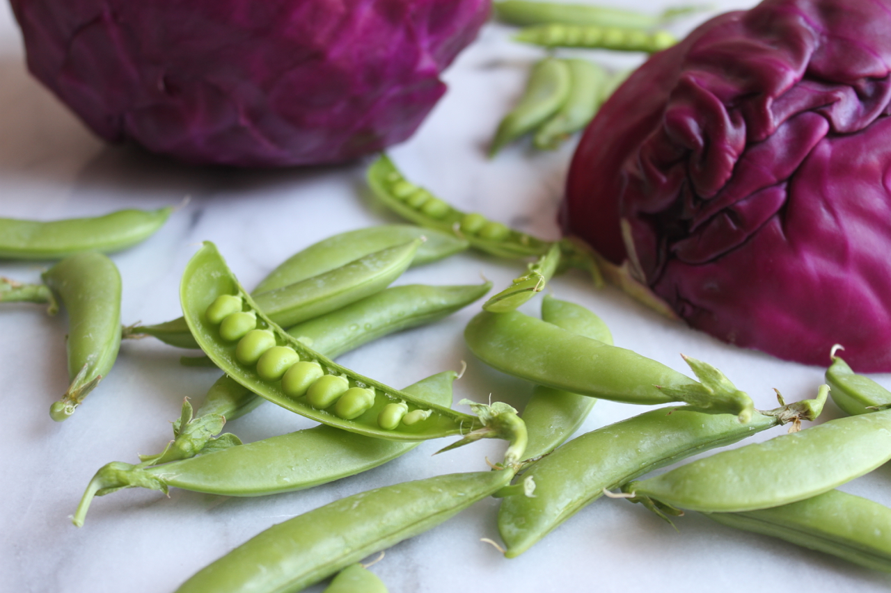 Purple Cabbage & Sugar Snap Pea Salad w:Sesame-Shallot Vinaigrette | Living Minnaly03.jpg
