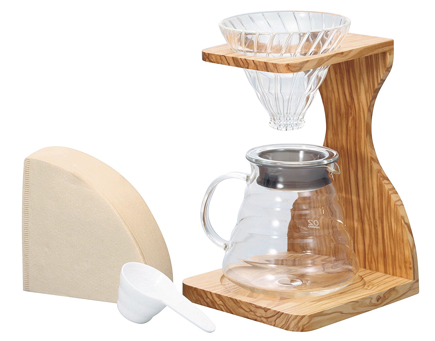 Hario V60 Pourover Olive Wood Set