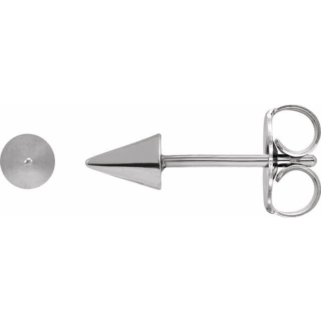 tiny spike ear-stud earrings in polished sterling silver — circlesmith