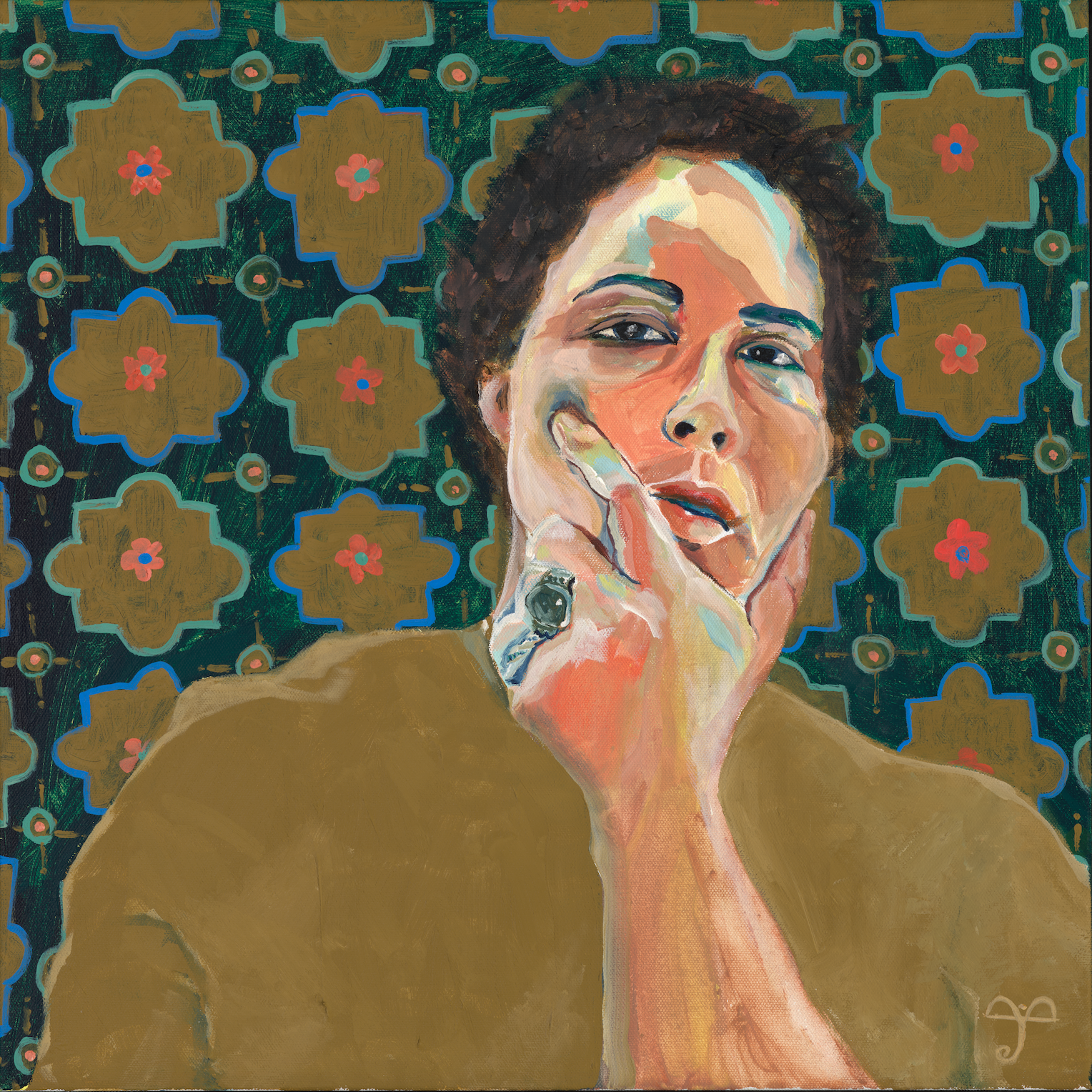 JB, 2025, Acrylic on Canvas, 21" x 21"