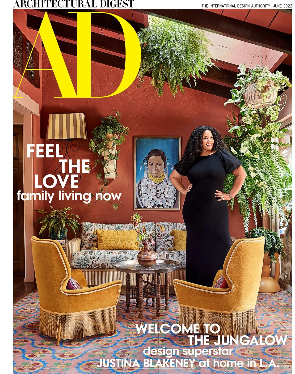 Justina Blakeney on the cover of Architectural Digest