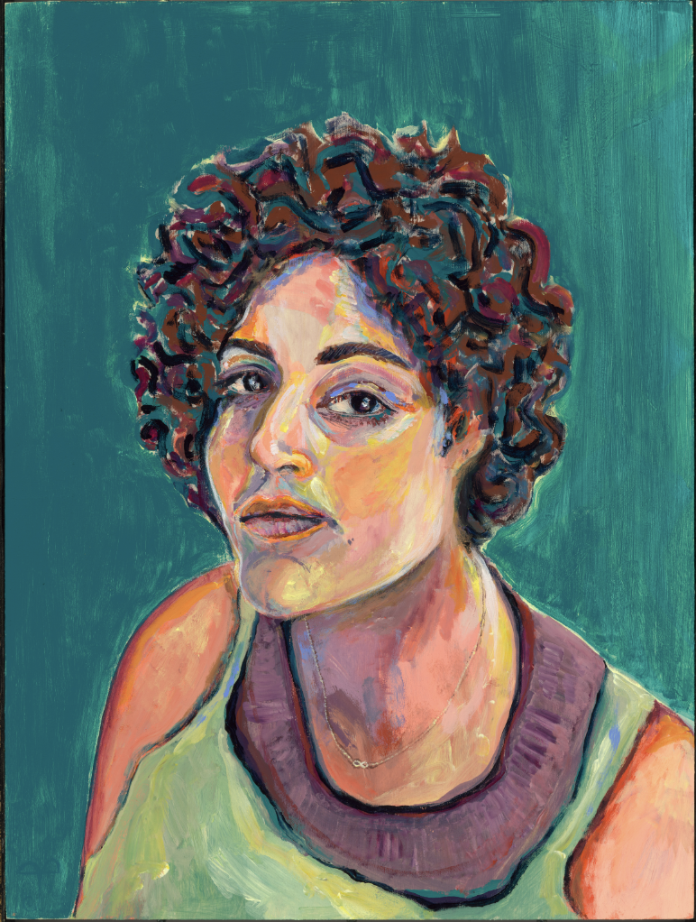 When I Wonder, 2025, Acrylic on Wood, 18" x 24"