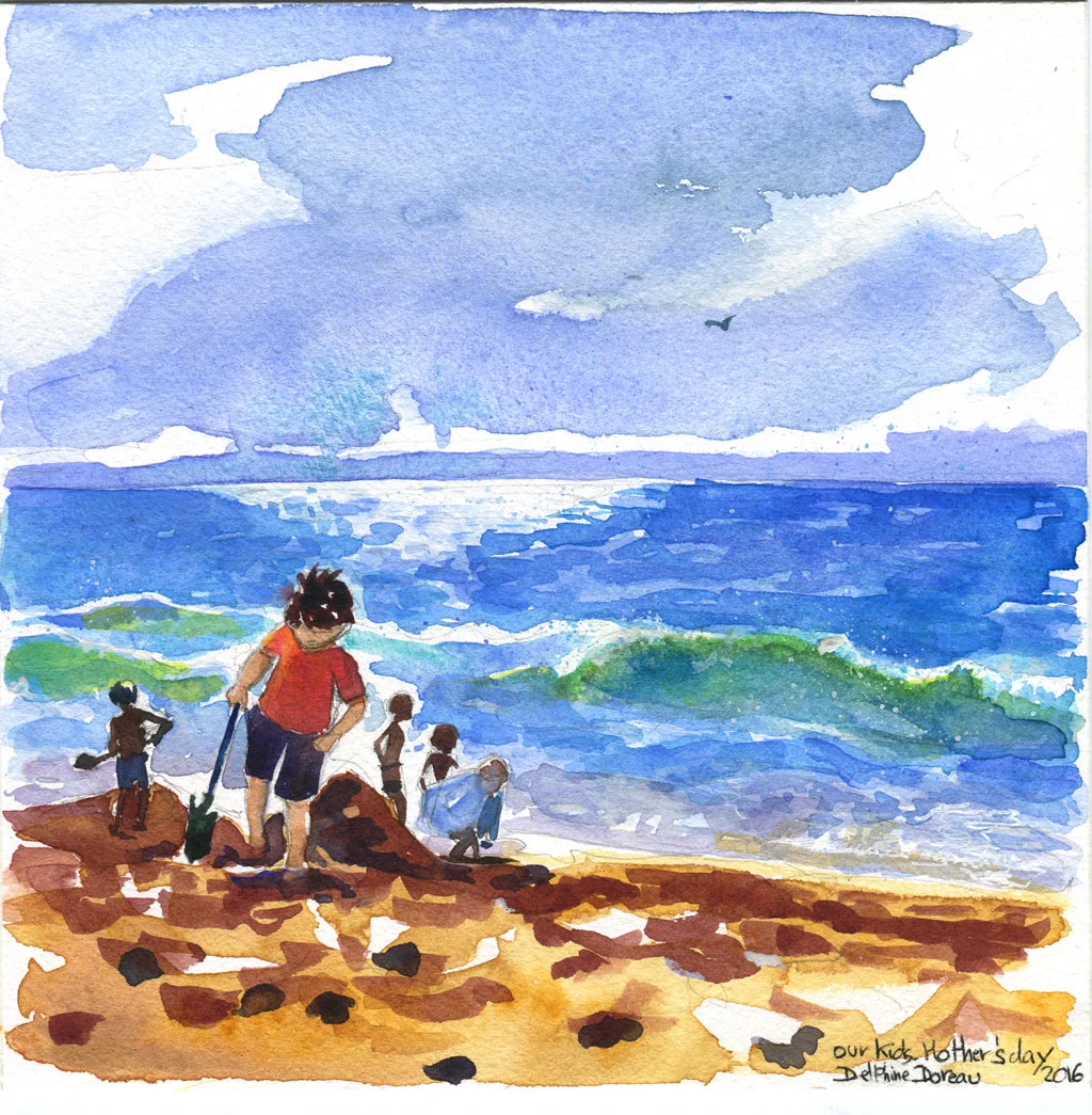 At the beach