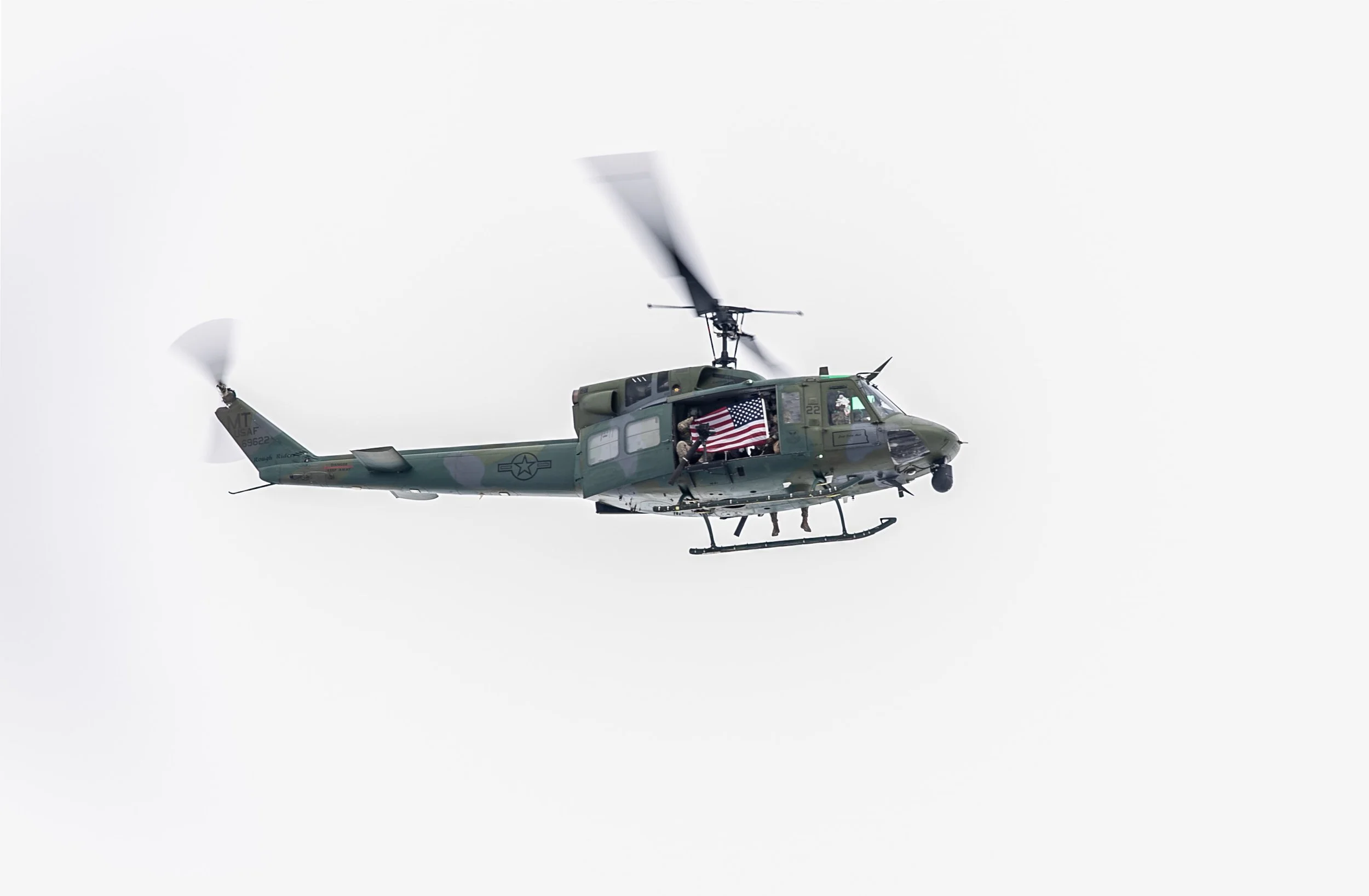 Helicopter American flag USA Air Force