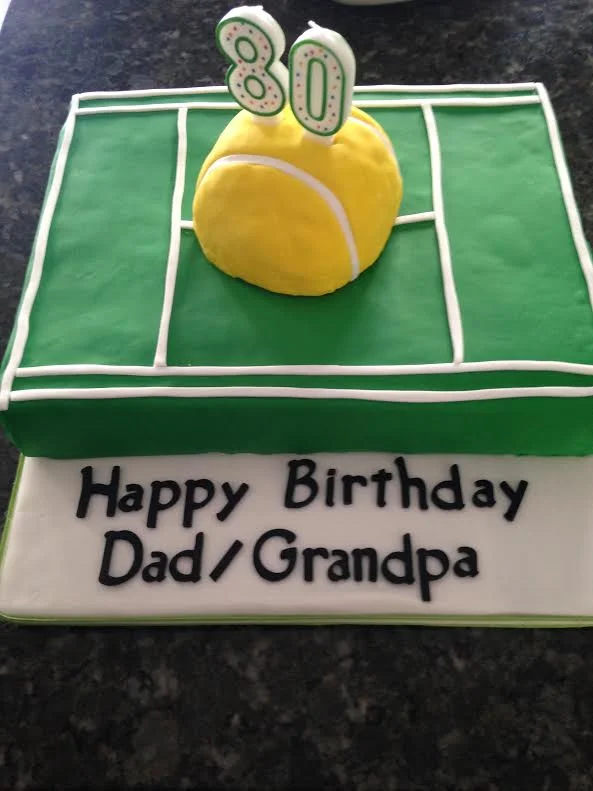 80th Birthday tennis cake