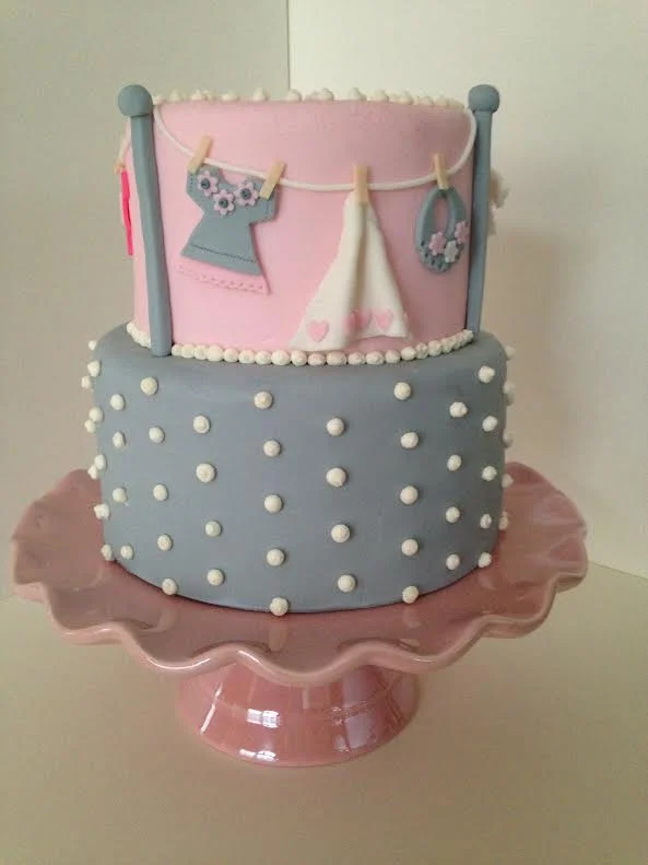 Baby girl shower cake