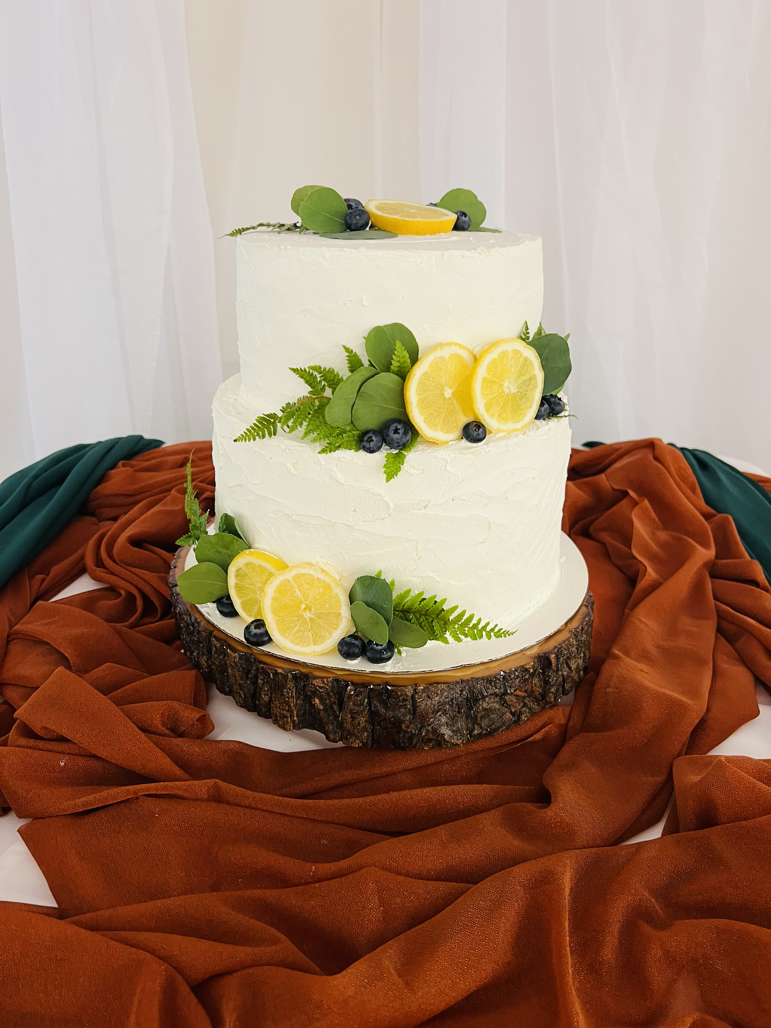 Lemon-Blueberry wedding cake