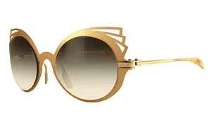 Beta-titanium & Sterling Silver frame Gold, Bottle Green & Silver Sun & Optic 53 □ 21 140 H:54 W:138 AUD 1,140 (inc. GST) CONTACT US to order
