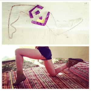  life imitates art. one-of-a-kind segments leg brooch cometh to life. 