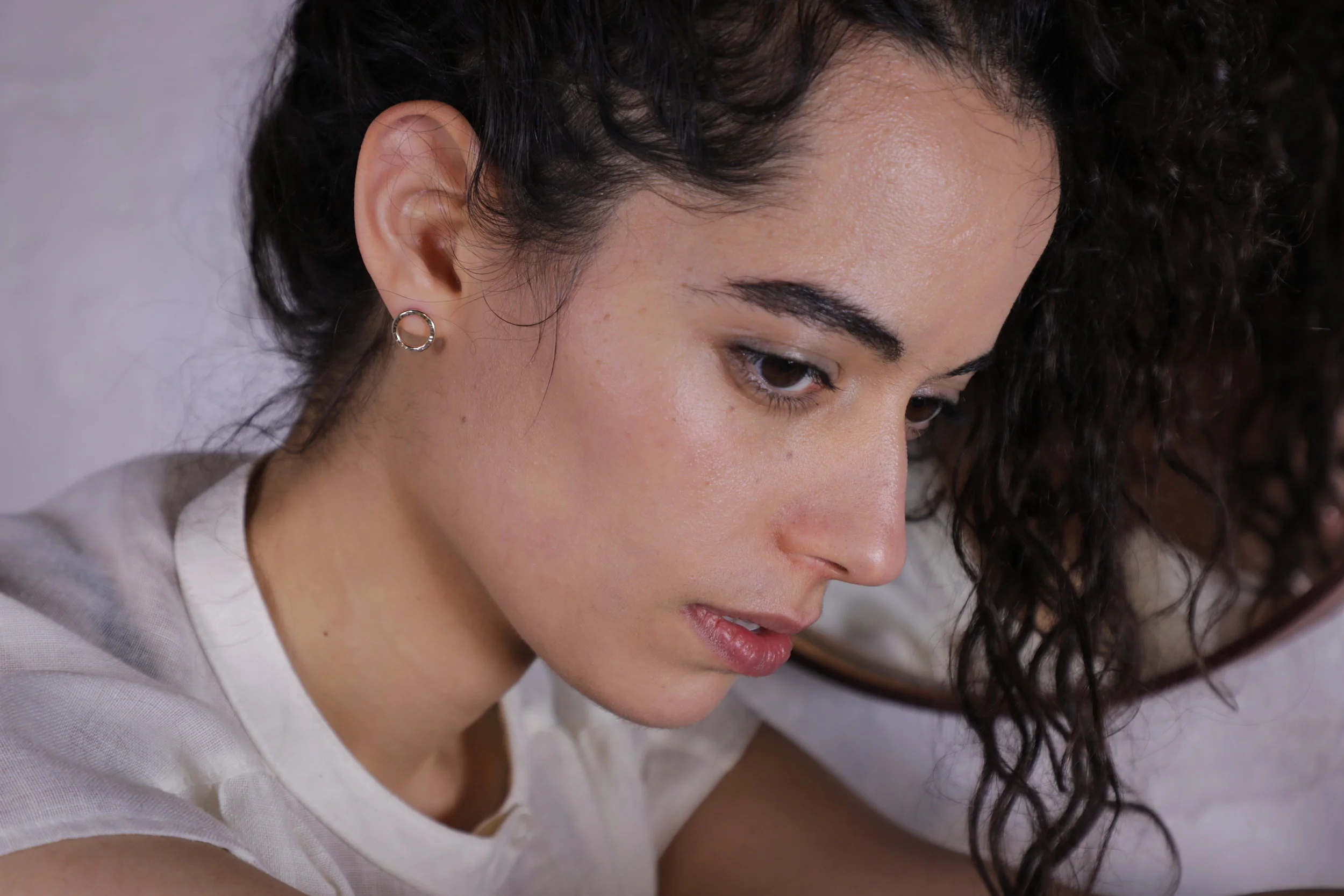 woman wearing Eternity Stud