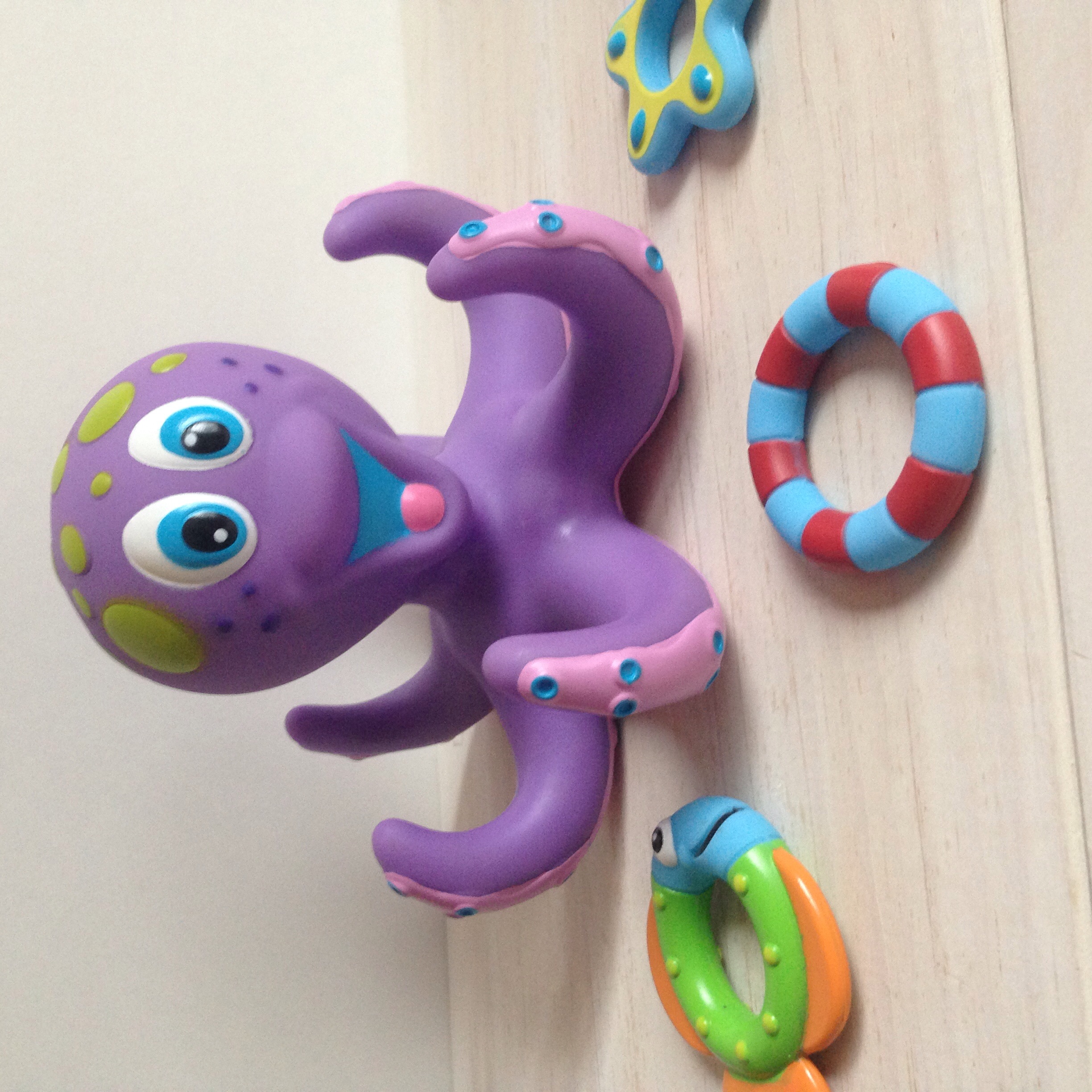 Nuby Octopus Floating Bath Toy Multi-Coloured