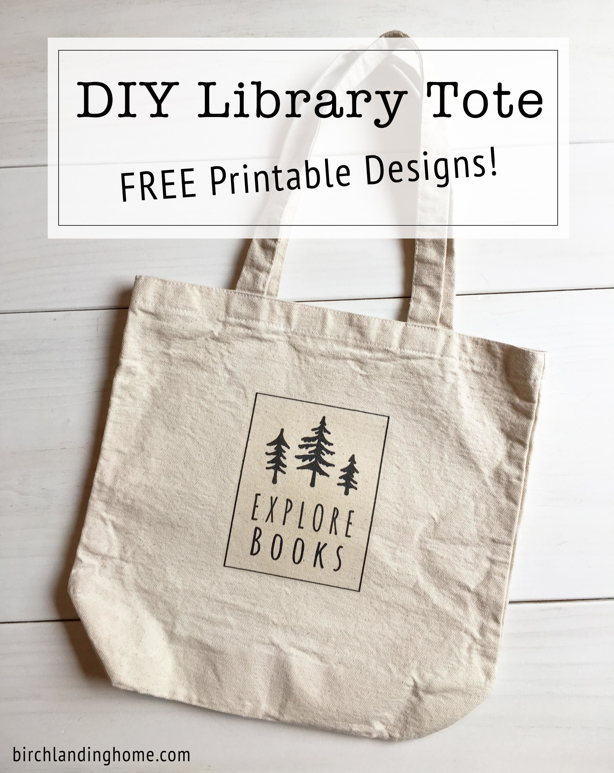 DIY Library Tote Bag {FREE Printables for Iron-On Transfer!} —New England  Lifestyle, Motherhood, + DIY - Birch Landing Home