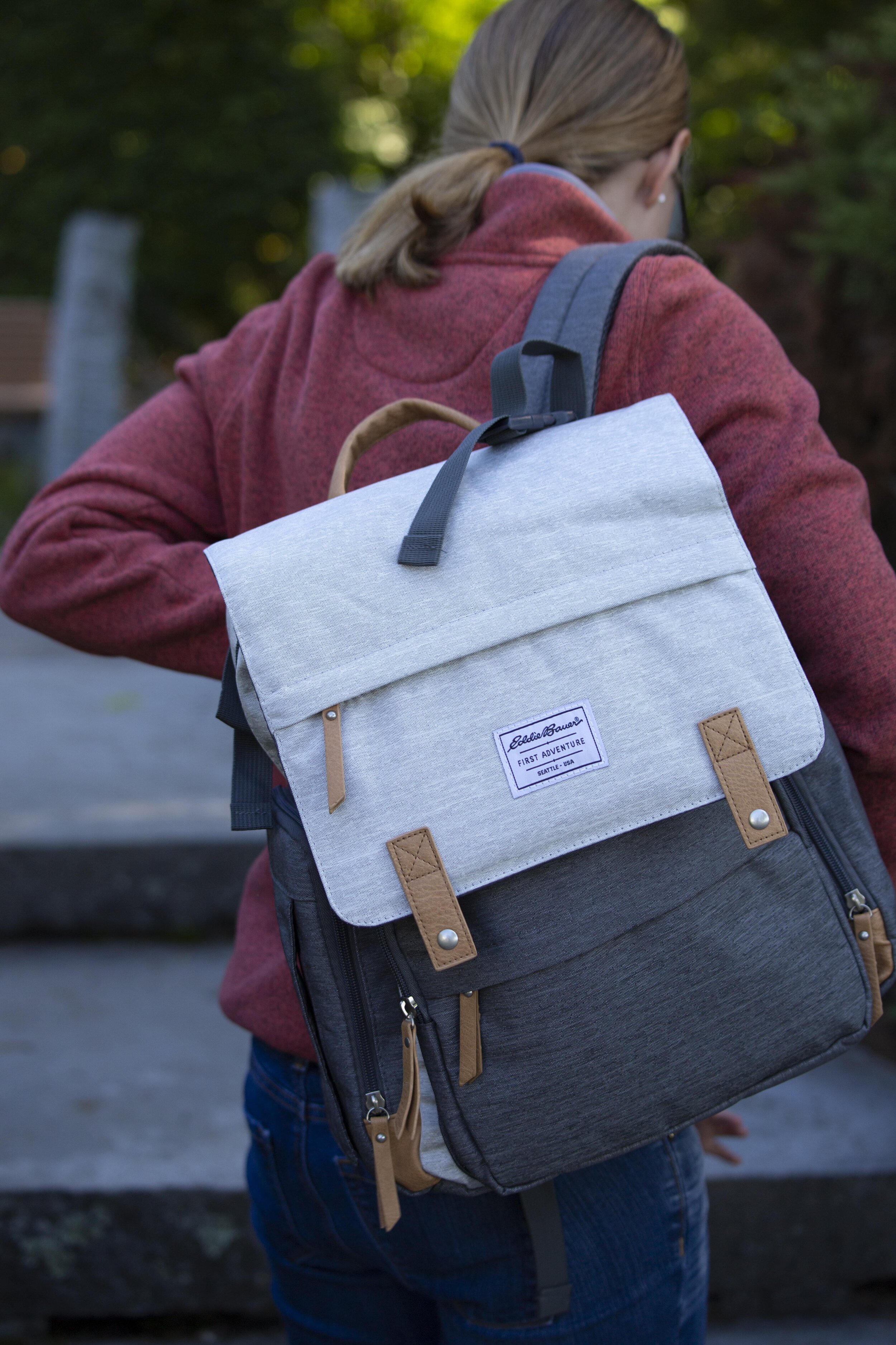Out and About with the Eddie Bauer Places u0026 Spaces Cascade Diaper Backpack  —New England Lifestyle, Motherhood, + DIY - Birch Landing Home