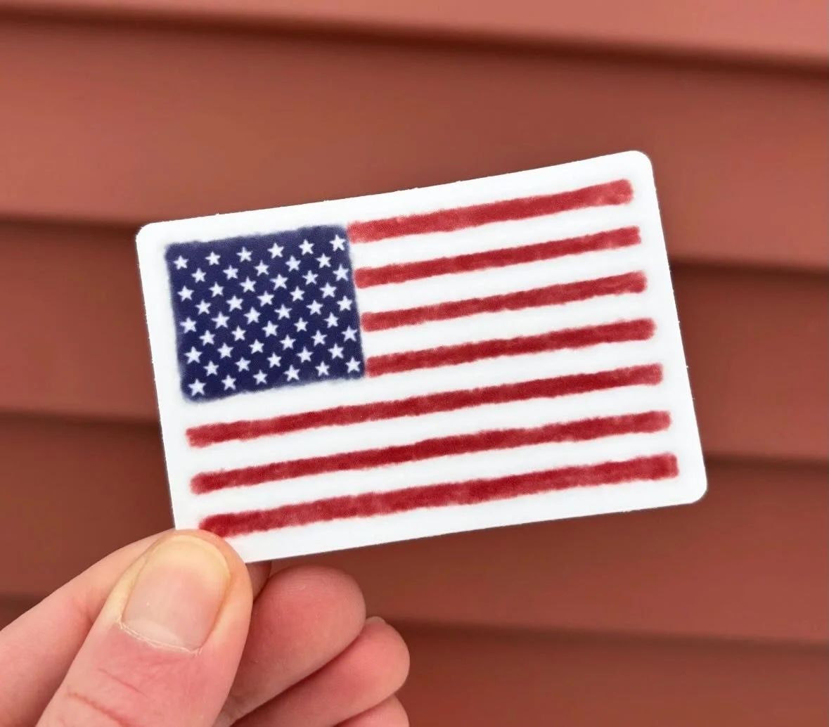 Is your cooler ready for the 4th? 🇺🇸 Watercolor American Flag stickers are available in our Etsy shop now. 
{ Link in bio to shop }