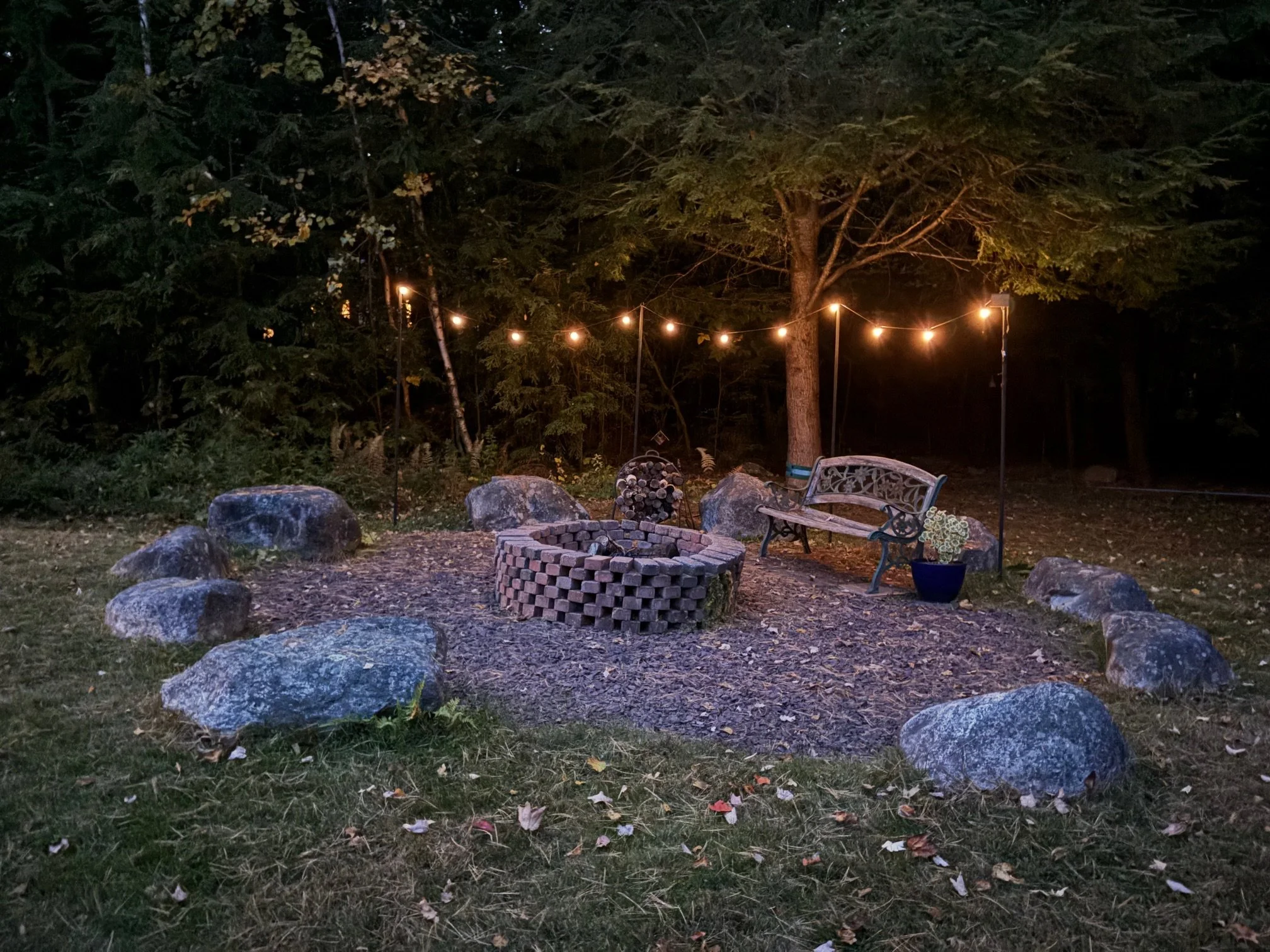 Solar String Lights and Poles to Transform your Fire Pit