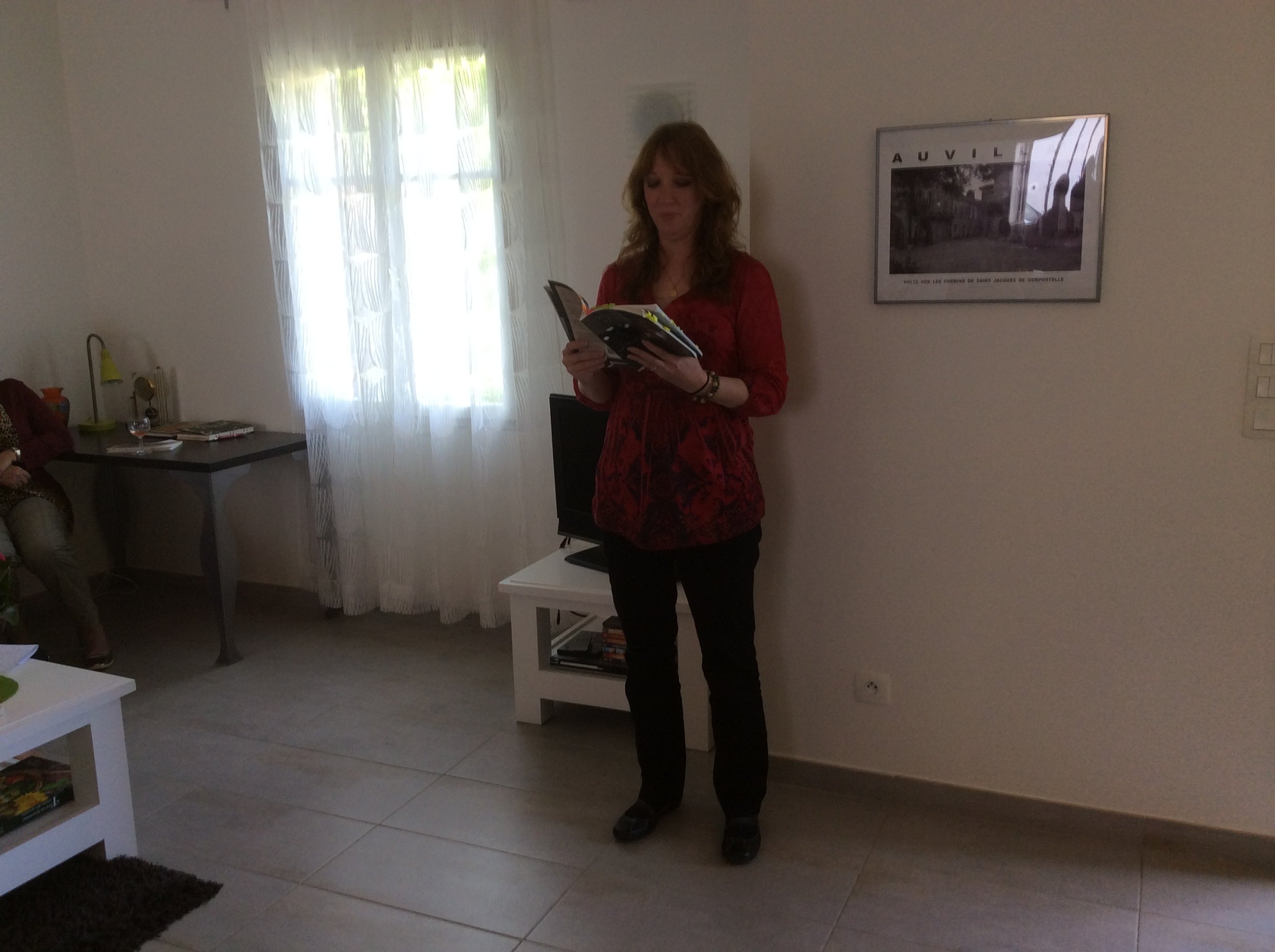 Reading in Auvillar, France