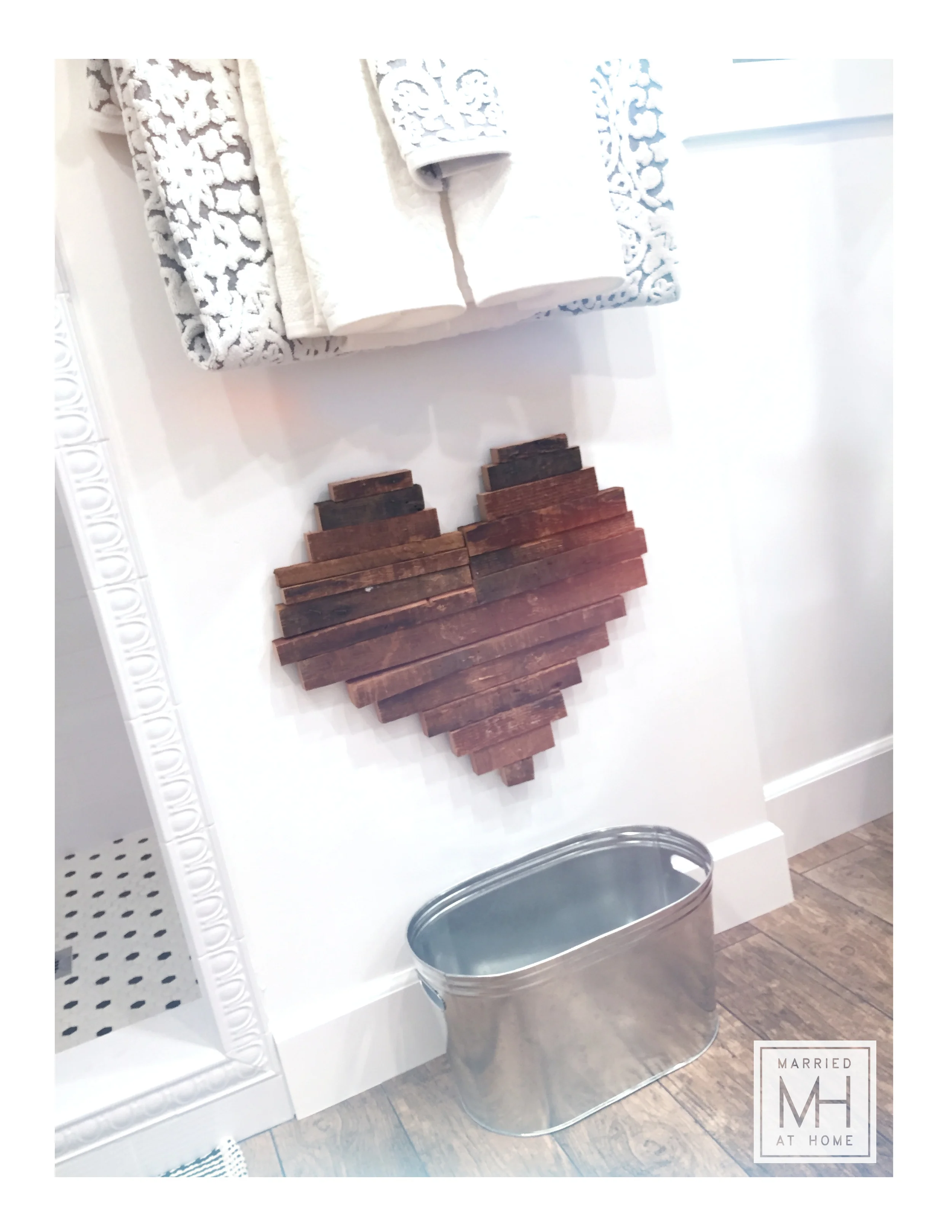 Farmhouse detail: reclaimed wood art