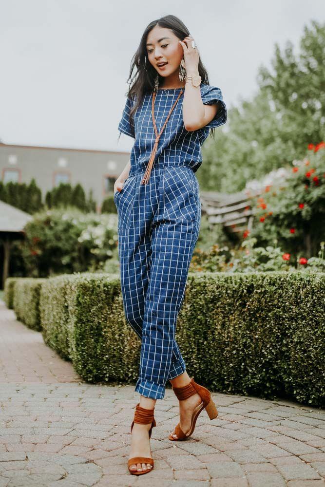 Right to the Square Jumpsuit in Navy