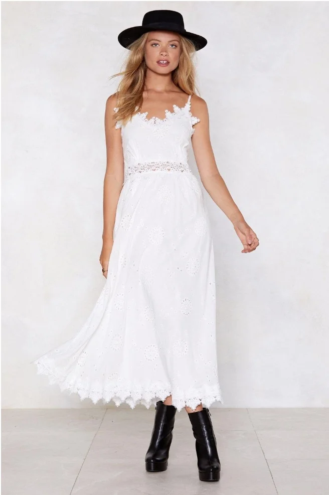 Get Your Thread in the Game Broderie Dress