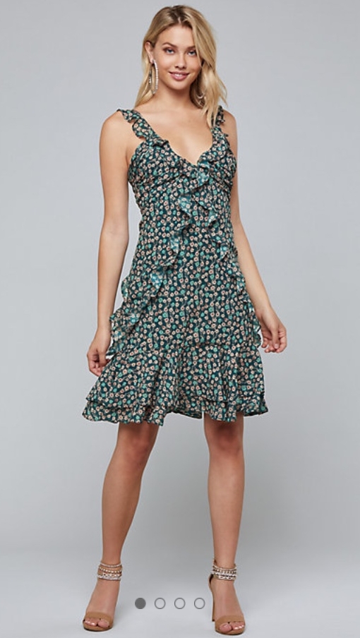 Print Ruffled Dress