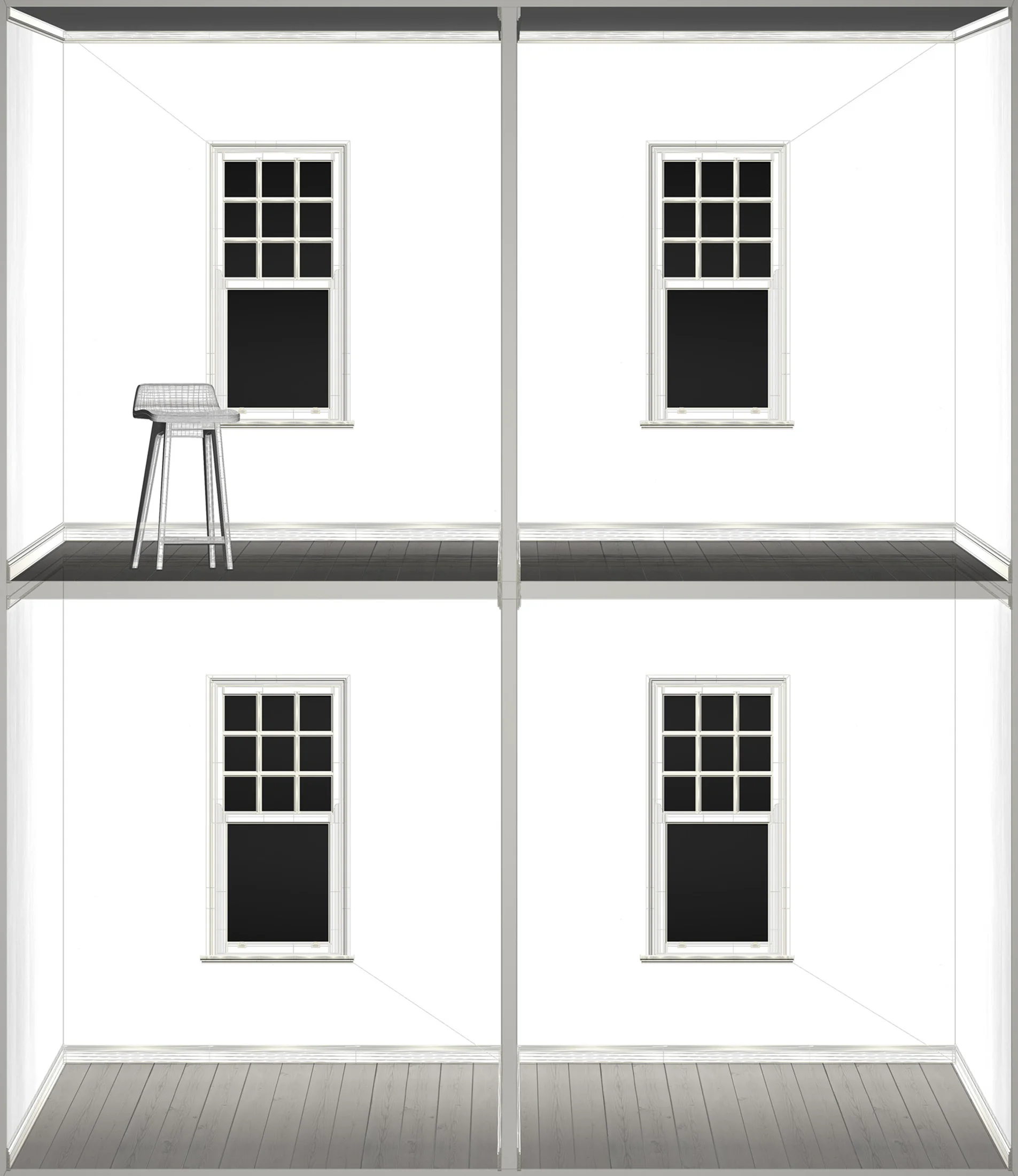  I create a draft 3D model. 