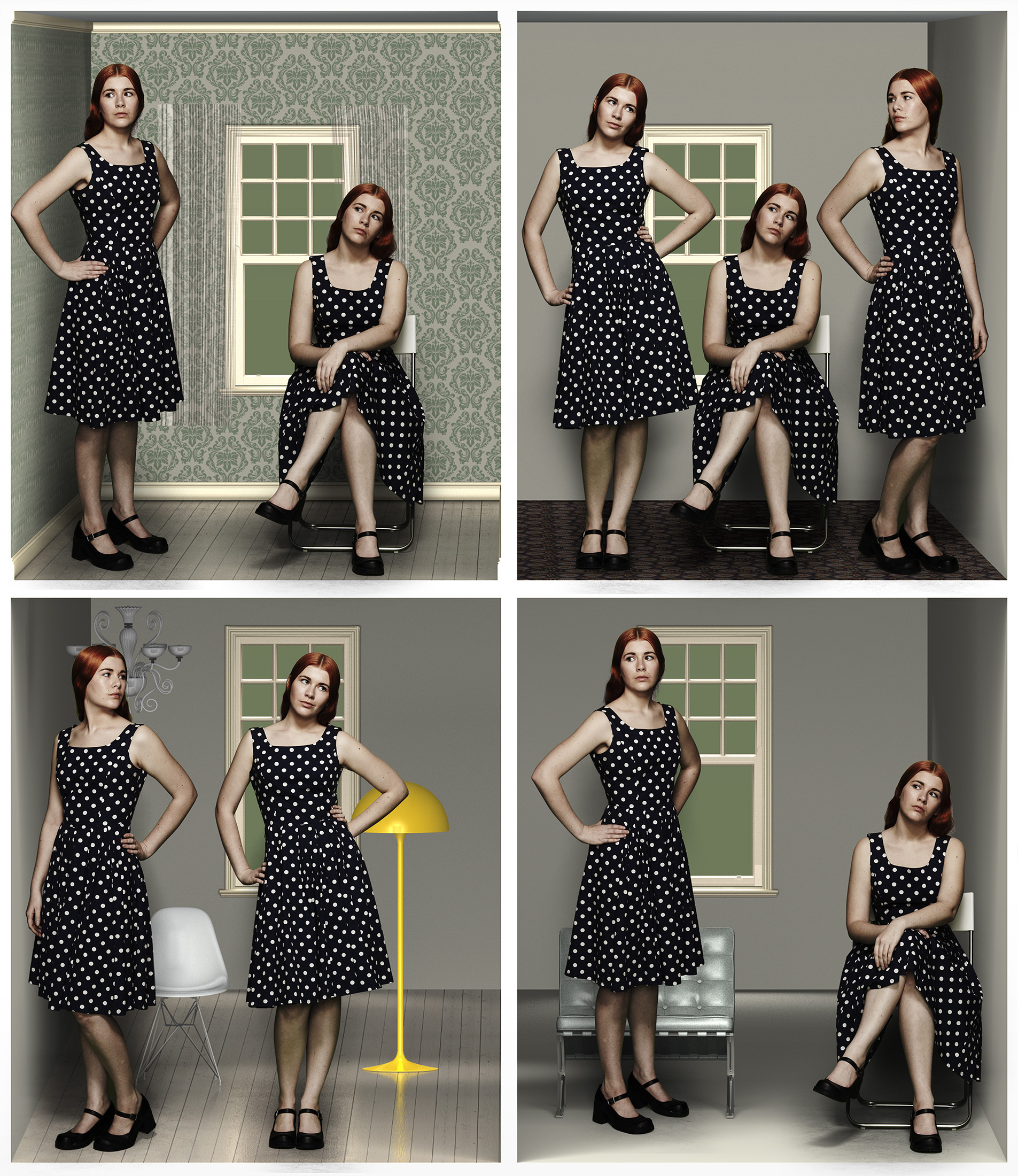 A model is used for test photography. 