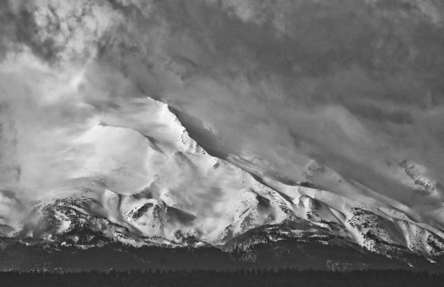 Mt. Jefferson attempting to hide it's beauty under the clouds. 