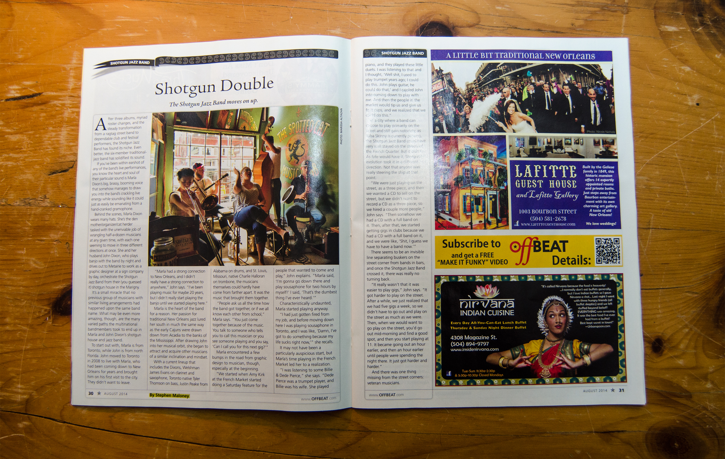 Offbeat Magazine, August 2014