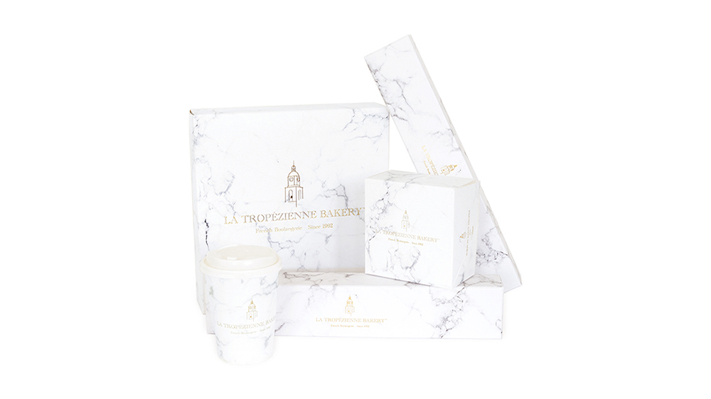 La Tropezienne Bakery pastry boxes 