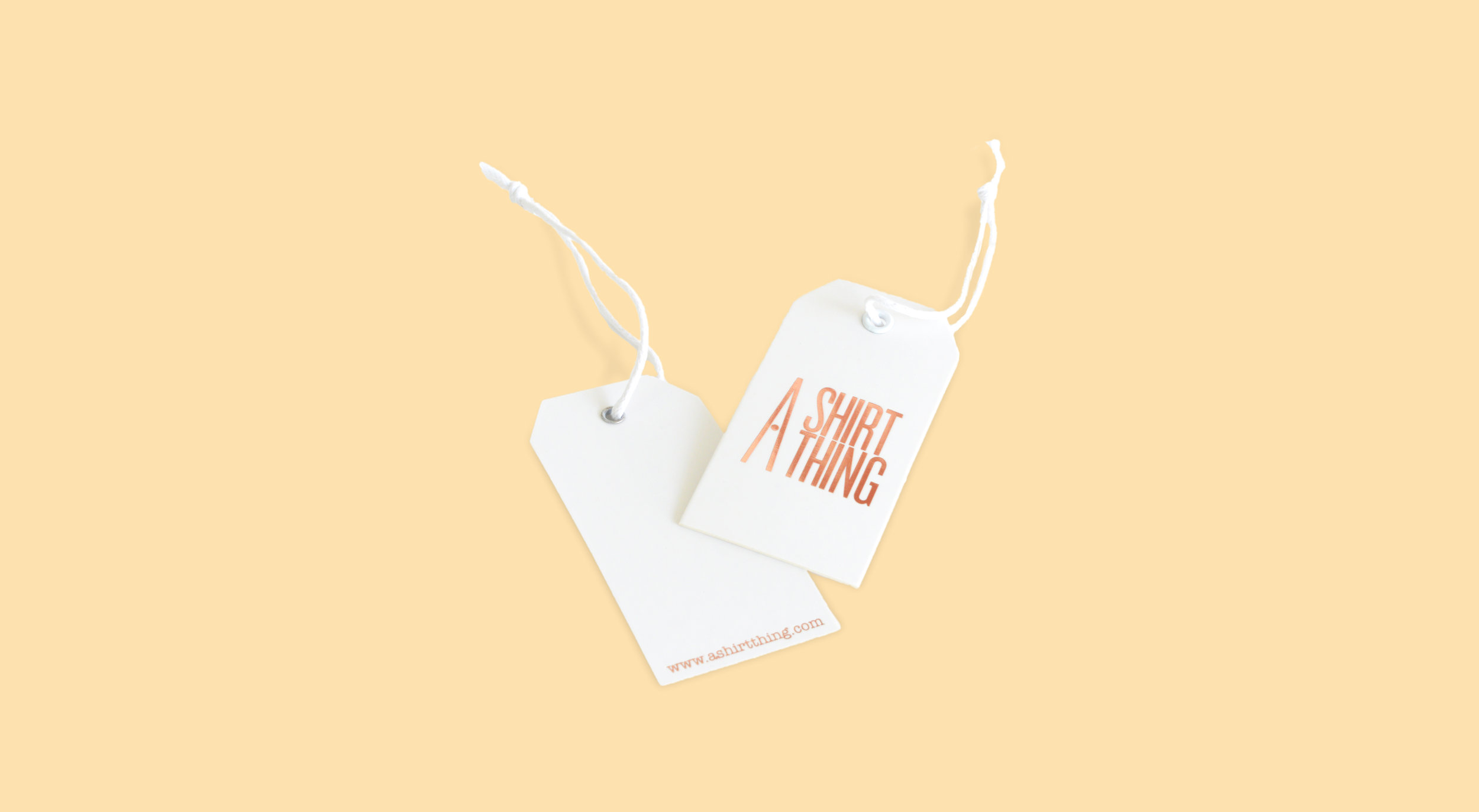 Custom A Shirt Thing hang tags 