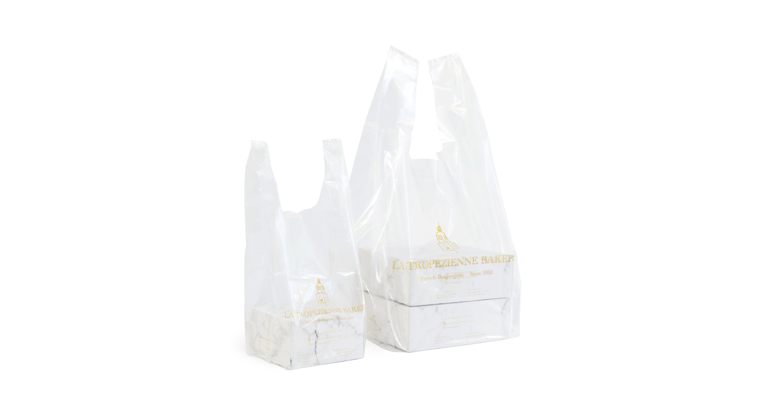 La Tropezienne Bakery Plastic T-Shirt Bags 