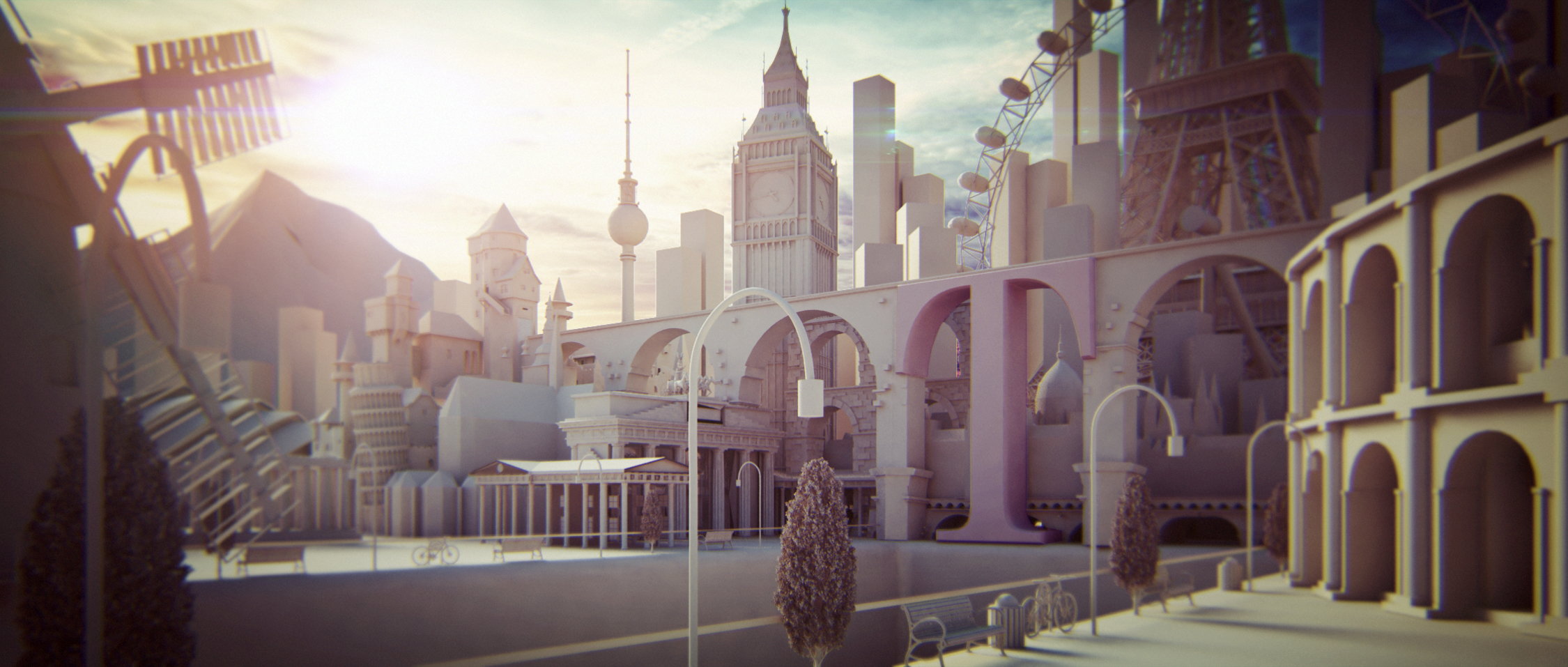 3D previs to achieve layout, composition and lighting.